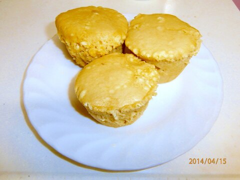 レンジで簡単!蒸しケーキ!